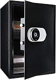 como saber la clave de una caja fuerte digital [Sistema de alarma de advertencia] El sistema de alarma del gabinete se activará después de que la caja fuerte haya fallado tres intentos de contraseña o vibre severamente. Las cajas fuertes del gabinete pueden detener la alarma ingresando la contraseña correcta, o puede usar la llave maestra y la llave de emergencia para abrir la puerta y presione el botón de reinicio ¡The Cabinet Safes está escoltando su propiedad!