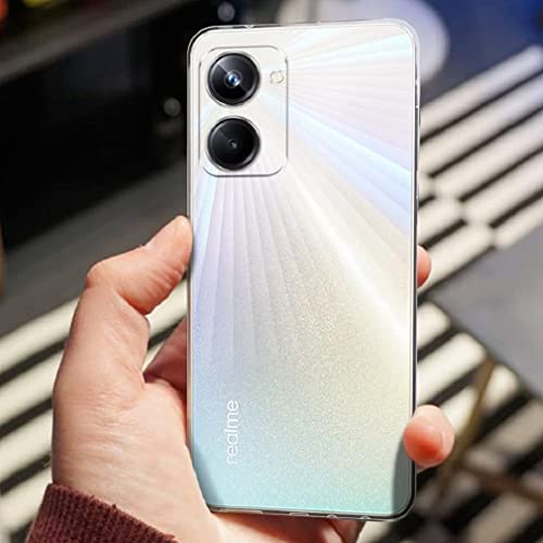 Image of COVERBLACK Rubber Silicone Back Cover for Realme 10 Pro 5G - Transparent
