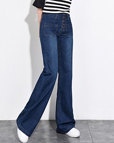 ShiFan Taglie Forti Baggy Jeans a Zampa Donna