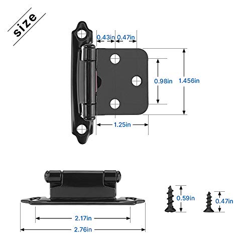 20 Pack Kitchen Cabinet Hinges Black Cabinet Hinges Peaha - Phsch30Bk Bathroom Cabinet Hinges Cabinet Door Hinges Soft Close Cabinet Hinges Face Mount Cabinet Hardware #TOP1