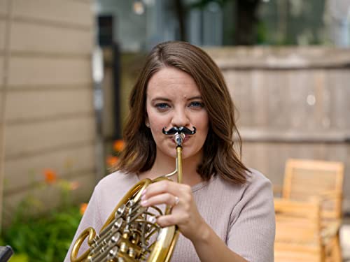 image for Brasstache - The Original Clip-on Mustache for French Horn Mouthpiece 