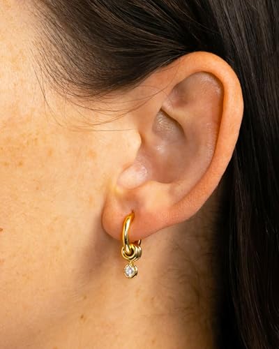 Gold Earrings for Women Trendy 14k Gold Plated Huggie Earrings Hypoallergenic Dainty Simple Minimalist Hoop Earrings Jewelry Gifts for Her2