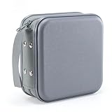 LIOVODE DVD-Tasche,48 Kapazität CD-Hülle Halter Lagerung Veranstalter Hartplastik Schutz Disc-Geldbörse für Auto (48 Kapazität, Grau 48)