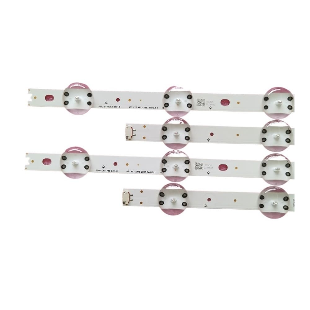 Bande de rétro-éclairage LED, 4 pièces/Ensemble 867mm, WEI55V0 E74739 94V-0 43 "V17 art3 2867 TV 43UJ651V 43LJ614V 43LV340C 43UJ6565 43UJ6525(2 Set 4A-4B)