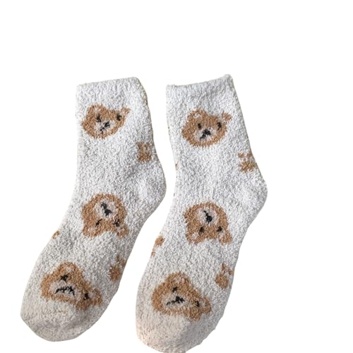 Chaussettes moelleuses femmes anti-froid, lot de 3 paires mi-tube épaisses en velours de corail