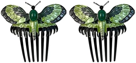 2PCS Rose Butterfly Hair Comb Clips for Titanic Cosplay Prop Accessories