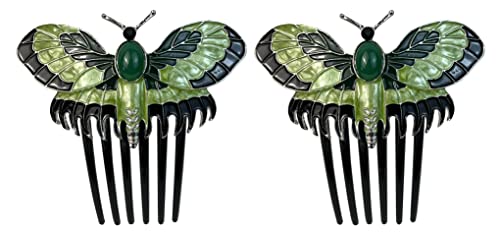 2Pcs Rose Butterfly Hair Comb Clips For Titanic Cosplay Prop Accessories #TOP2