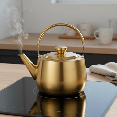 Bouilloire en Inox Robuste Base Épaisse Récipient Eau Chaude Restauration