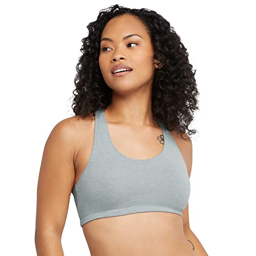 Hanes Women's Racerback Cotton T-Back Bralette (3 Pack)2