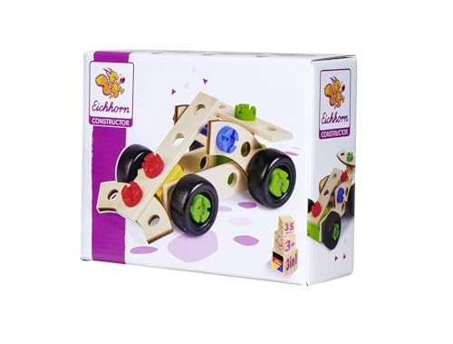 Eichhorn - Constructor Rennauto, vielseitiges Holzspielzeug, 35 Teile, 3...