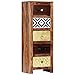 Tidyard Drewniana szafka pomocnicza, komoda Highboard, szafka uniwersalna, do jadalni, salonu, kuchni, z 5 szufladami, 40 x 30 x 110 cm, lite drewno