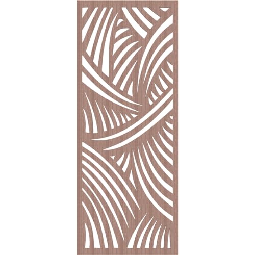 Image of 25 3 /8 inchW x 64 3 /8 inchH x 3 /8 inchT Chester Decorative Fretwork Wood Wall Panels, Walnut