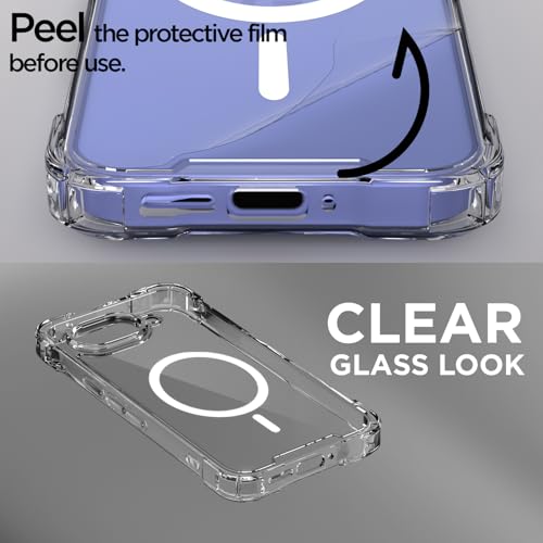 Image of Pikkme Back Cover for Google Pixel 9A Mag-Safe Shockproof PC + TPU | Protective Case Magnetic Support | Bumper Case (Transparent Mag-Safe)