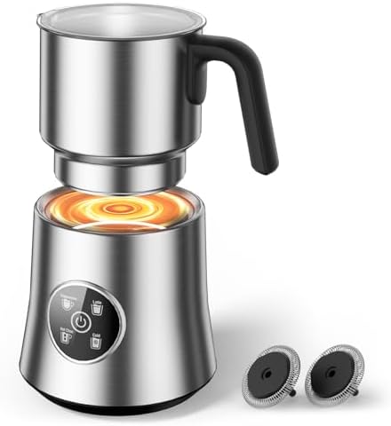 Milk Frother and Steamer, Large Capacity, Electric Frother for La...