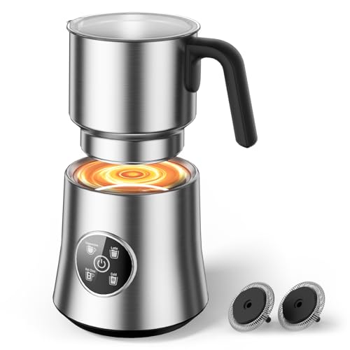 Milk Frother and Steamer, Large Capacity, Electric...