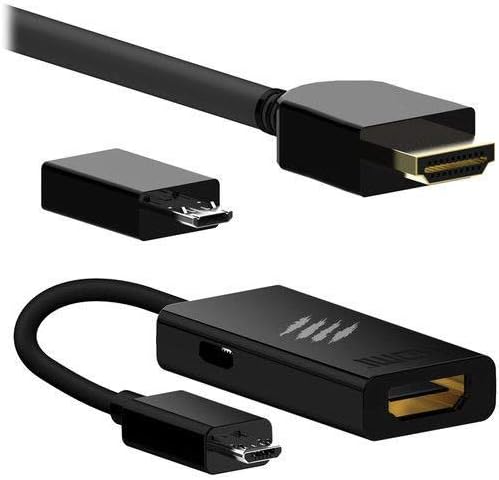 MHL to HDMI, Micro USB to HDMI MHL Adapter Cable with Video and Audio Output for Samsung Galaxy S5, S4, S3, Note 4/3/2, HTC one LG Huawei etc (MHL)
