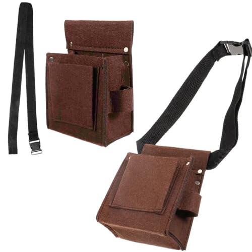 DraCra 2 Pack Game Cosplay Waist Bag Cosplay Costumes Tool Belt Pouch Purse for Identity V Gardener Emma Woods Uniform Renaissance Costume LARP Cosplay Carpenter Farmer Halloween Carnival Party