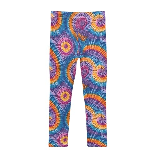 Girls' Athletic Leggings Ankle Length Yoga Dance Pants Kids Teen 4T Tie Dye Mandala2