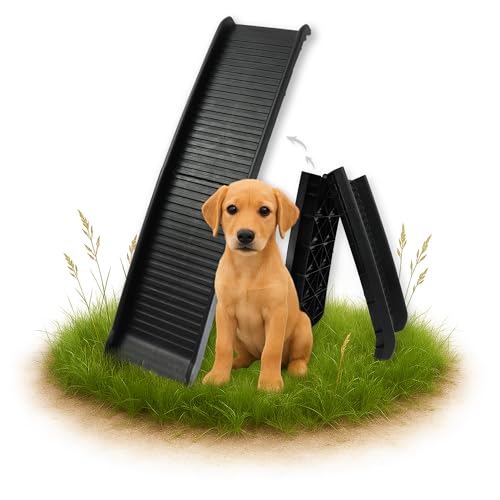 BITUXX® Hunderampe Hunde Einstiegshilfe Autorampe Hundetreppe Hundetransport Klappbar aus Kunststoff