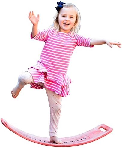 SlideWhizzer Wobble Balance Board for Kids - Non Wooden Nugget Couch Toddler Toy - Montessori Fit Rocker Board