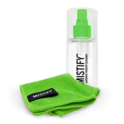 Mistify 120ML Producto Spray Natural de Pantalla + Gamuza Microfibra - Libre de Amoníaco y Alcohol [Sin Pelusa para Usar en TVs, Computadoras, Tabletas, Teléfonos, Pantallas de Retina]