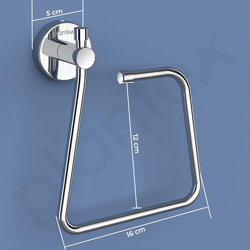 Image of Plantex Stainless Steel Towel Ring for Bathroom /Napkin-Towel Hanger /Wash Basin /Bathroom Accessories - (Chrome-Rectangle) - Pack of 1
