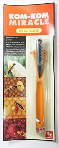 Miracle Zig Zag Knife For Fruit Carving Peeler Papaya, Vegetable and Slicer, Orange image 5