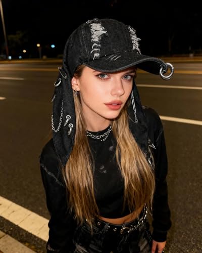 Gorro Denim con Orejas de Conejo estilo Grunge miniatura 2