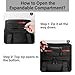 TENKIST Expandable Tactical Lunch Box, Large Insulated Lunch Cooler Bag Heavy Duty Leakproof Lunch Pail for Men Adults Work Office Outdoor Picnic Trips,16L,Black