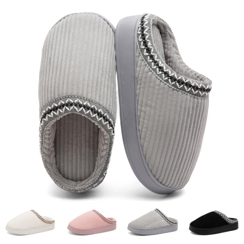 Image of Memory Foam Slippers for Women and Men Indoor outdoor House Shoes