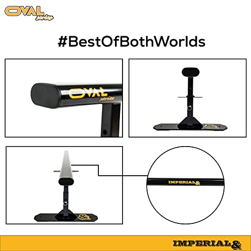 Imperial&Co Oval Series Skate Grind Rail And Wax For Skateboard Ramp Setup On Driveway Skatepark For Kids And Adults, Bmx Bike, Scooter, Agressive Inline & Roller Skating Blading, Snowboarding, Ski #TOP5