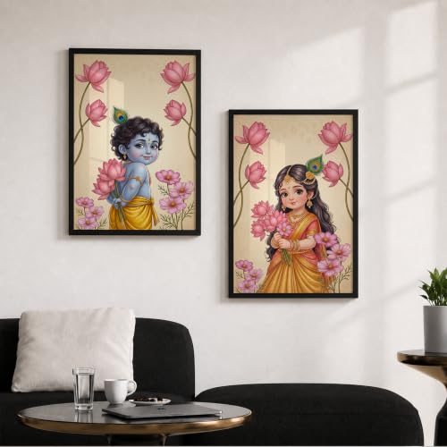 Image of Suneree Traditional Indian Wall Art - Set of 2 (ART 16, 10x13 INCHES)