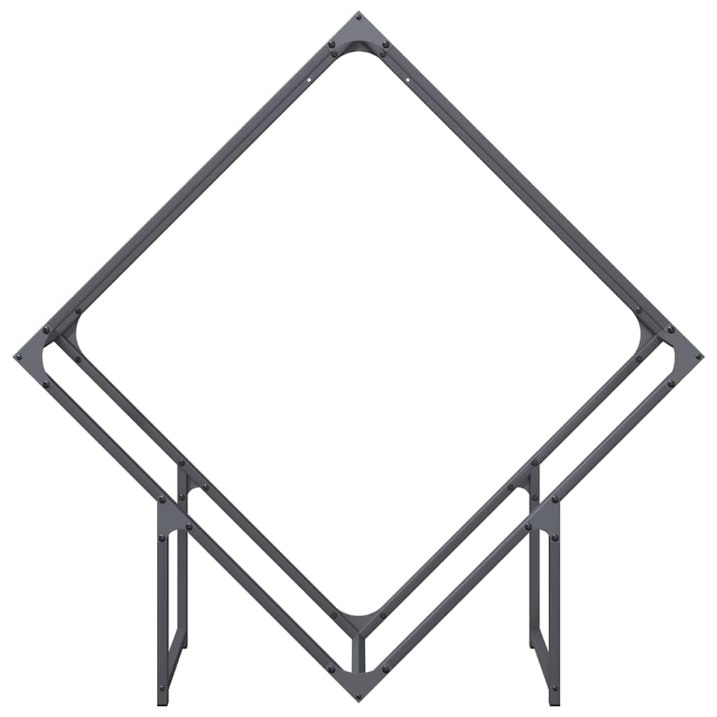 Brennholzregal Anthrazit 100x25x100 cm aus kaltgewalztem Stahl für Kaminofen und Holzlagerung, wetterfestes Holzständer Gestell, ideal für Wohnzimmer, Terrasse und Garten