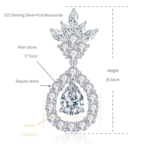 Boucles d'oreilles en Argent 925 en forme de goutte, le cadeau de mariage idéal