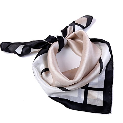 Kerchief Neck Scarf Women Square Kerchief, Silk Scarf Bandanas Headband 23.6x23.6 inch