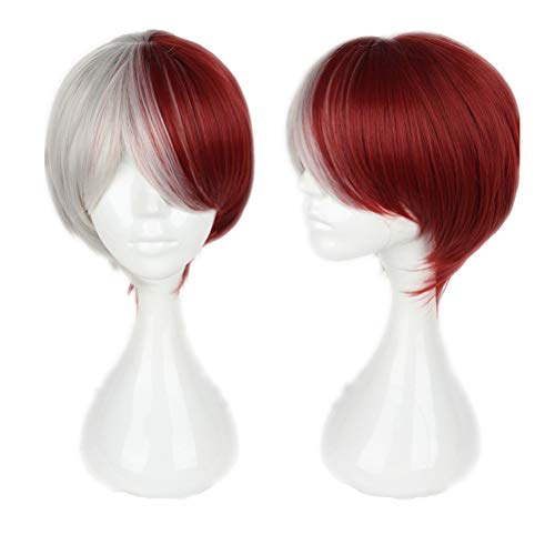 COSPLAZA Cosplay Wig Silver White Red Anime Hair Synthetic Wigs