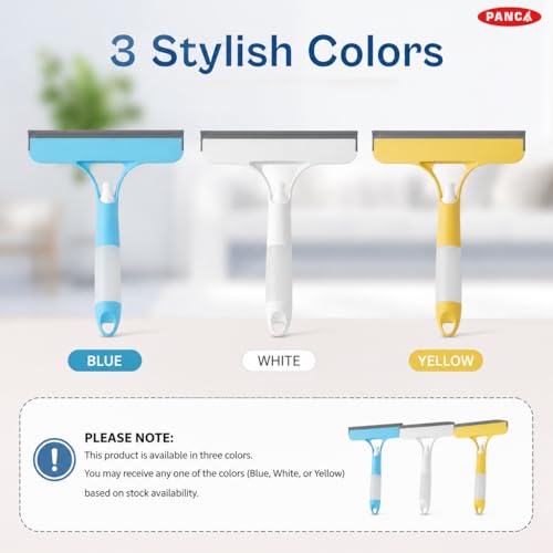 Image of PANCA 3-in-1 Window Cleaning Wiper Spray Squeegee with Built-in Scrubber, Multipurpose Glass Cleaner Wiper for Window Mirror Kitchen Platform Bathroom Tiles Car Windshield Cleaning Tool