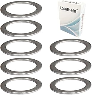 Lotatheta 8 x Pedal Washers 20mm x 15mm w/ 1mm Thickness Stainless Steel Replacement Silver for Moutain Bike Road Bike