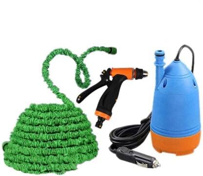 Qureza Plastic Car Wash Self-Priming High Pressure Electric Washer with Water Gun and 10 m Special Hose Pipe with Submersible Pump (Blue)-image-38