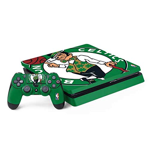 Skinit Decal Gaming Skin Compatible with PS4 Slim Bundle - Officially Licensed NBA Boston Celtics Large Logo Design
