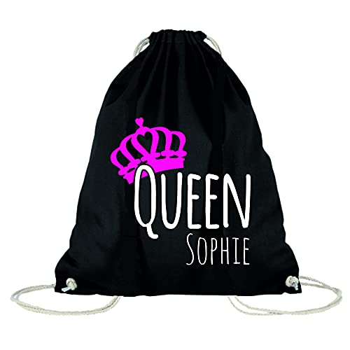 Veproli Turnbeutel Jutebeutel mit eigenen Namen Rucksack *Queen + Name* Cover