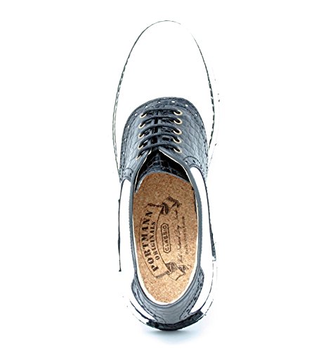 PORTMANN-Saddle-Classic-Tour-Zapatos-de-golf-para-hombre-cuero-de-primera-calidad-cosidos-a-la-entresuela-extra-ligero-y-flexible-Pure-Drive-Tec