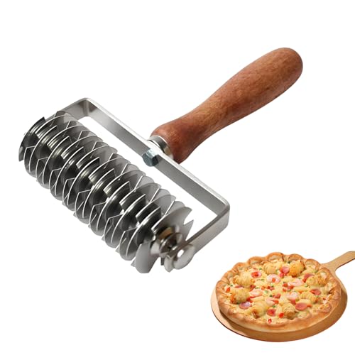 Rullo Tagliapasta, Tagliapasta a Griglia, Taglierina a Rullo Per Impasto, Rullo Per Pasticceria e Reticolo, Rullo Losanghe Pizza Biscotti Strumento Per Tagliare Pasta, Base Pizza, Cottura