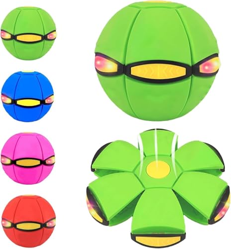Image of Magic Bouncing Ball, 2026 New Magic Meta Ball, Dual Form Freely Switchable Magic Ball Toy with 6 Light, Parent-Child Interaction Suitable for Indoor & Outdoor Use (Green)