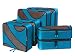 6 Set Packing Cubes,3 Various Sizes Travel Luggage Packing Organizers (Dark Blue)