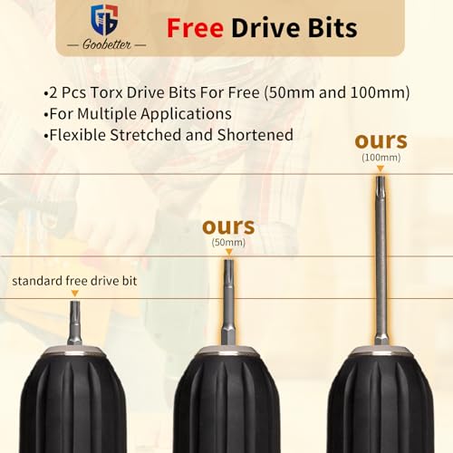 Goobetter Wood Screws 4 Inch, 200 Pcs Construction Fence Screws, 10 x 4 Deck Exterior Screws for Wood, Rust Resistant, 2 Pcs T25 Star Bits Included, Yellow - Thumbnail 5