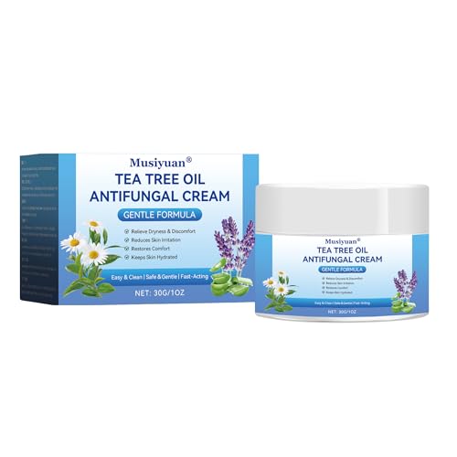 Antimykotika Salbe und Creme Hautpilz und Fußpilz - Natural Tea Tree Oil - Beruhigende und Feuchtigkeitsspendende Formula - 30g