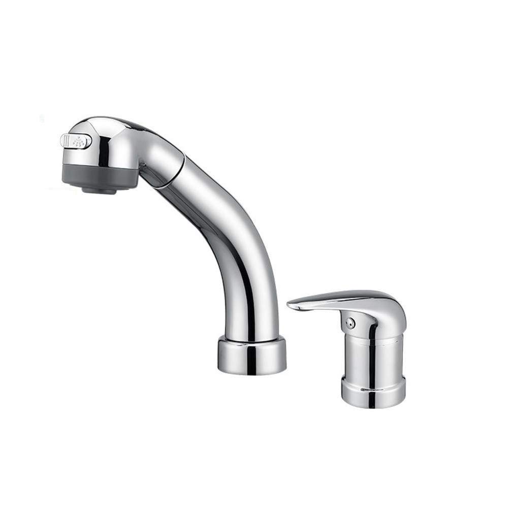 Robinet de cuisine extractible OKUOKA en cuivre pur, mitigeur lavabo télescopique haut de gamme