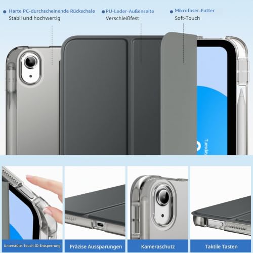 MoKo für iPad (A16) 11. Generation Hülle 11 Zoll 2025 mit Stifthalter – Ansicht 3