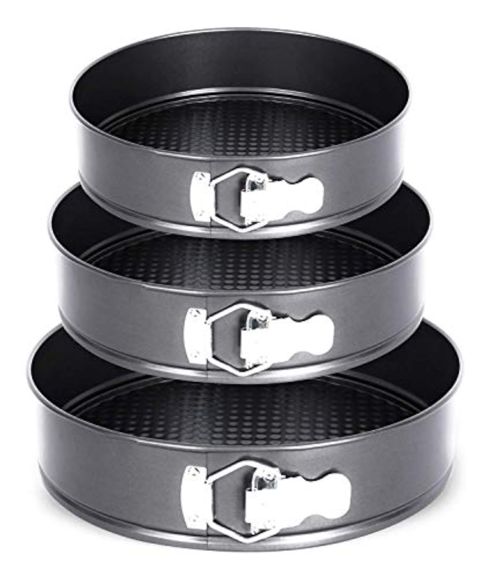 3 Pcs Teflon Coated Spring Form Cake Mould Pan Set
